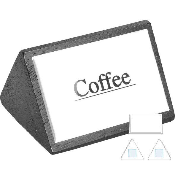 Identification Plate Black Wood